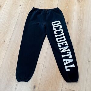 OCCIDENTAL Collegiate Black Sweatpants size M